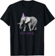 Elephant Birthday Party Animal Cute Funny Safari Joke Jungle T-Shirt - T-Shirt | Black