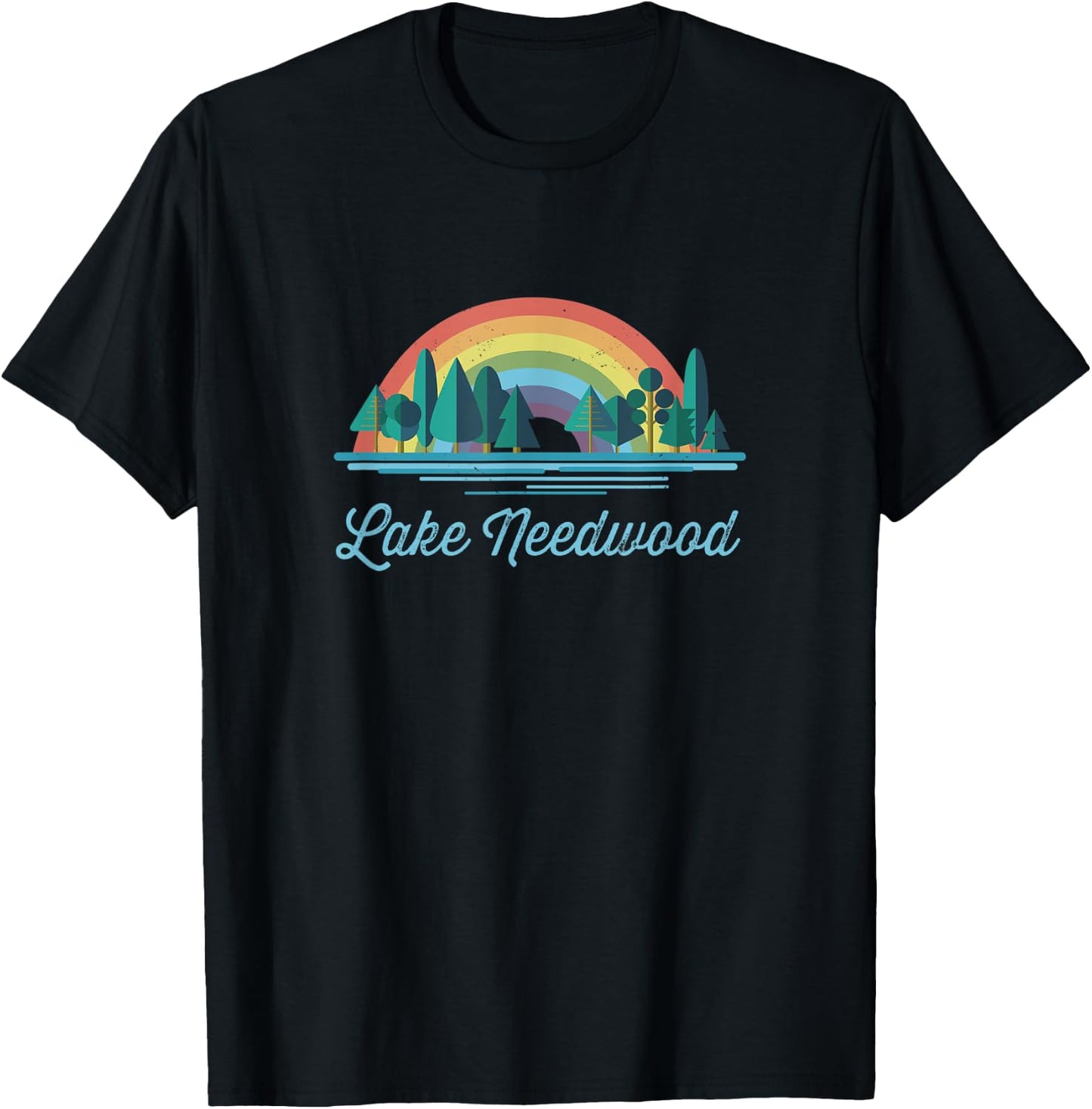 Lake Needwood - Rainbow Lake Souvenir T-Shirt - T-Shirt | Black
