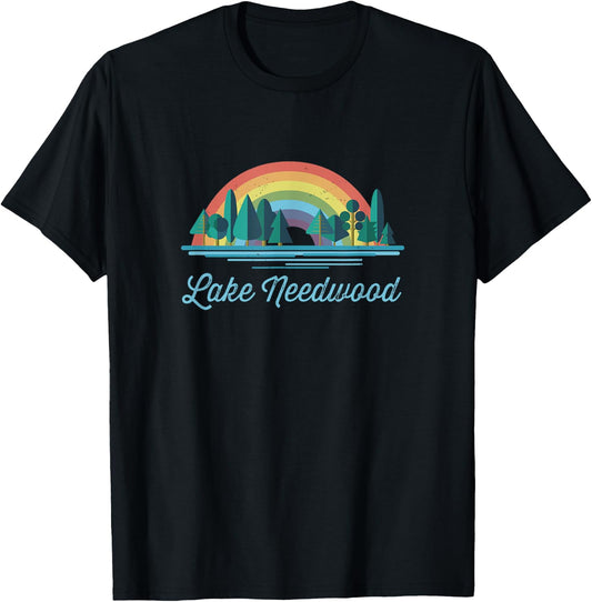 Lake Needwood - Rainbow Lake Souvenir T-Shirt - T-Shirt | Black