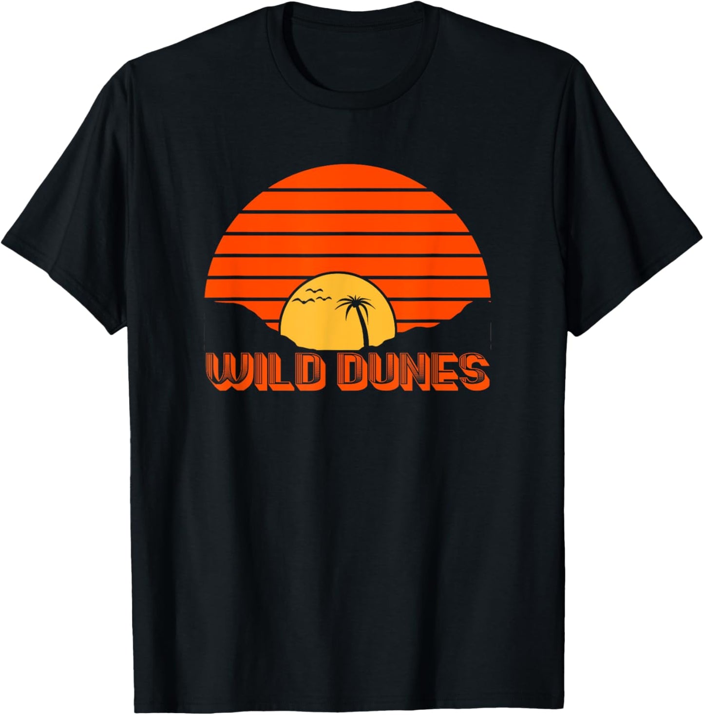 South Carolina Retro Sun Beach Vacation Souvenir Wild Dunes Men Women Girls Kids T-Shirt - T-Shirt | Black
