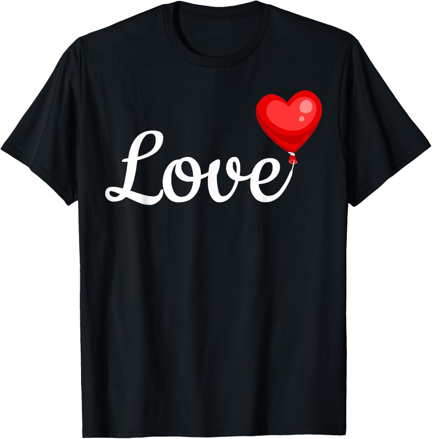 Valentines Day Red Love Heart Cute V-day Men Women Girl boys T-Shirt - T-Shirt | Black