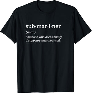 Pigboat Combat Open Sea Veteran Ocean Deep Sub Submariner Definition Submersible Nuclear-powered Submarine , Small, Black T-Shirt - T-Shirt | Black