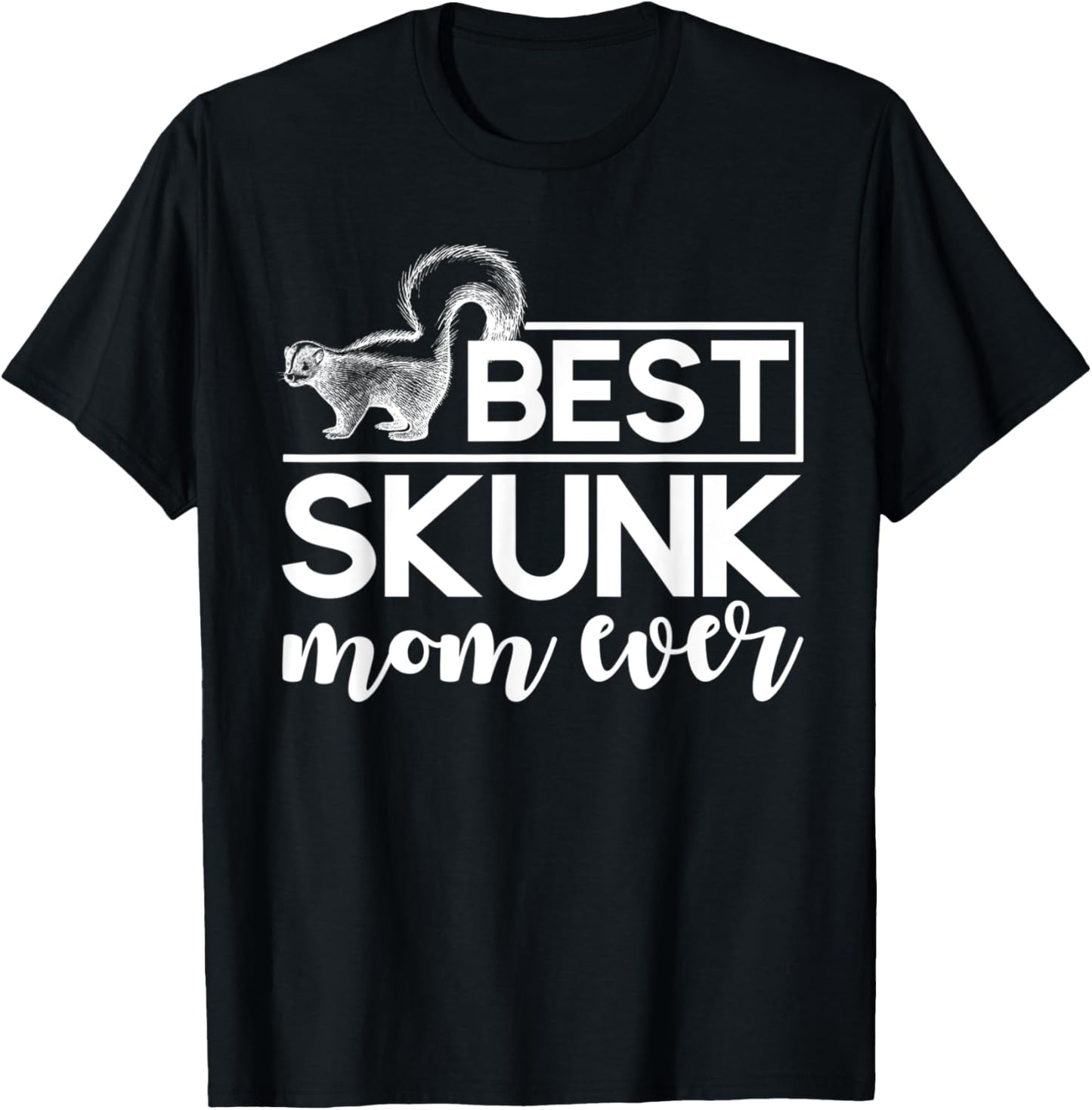 Mothers Day Skunk Mom Gift Skunk T-Shirt - T-Shirt | Black