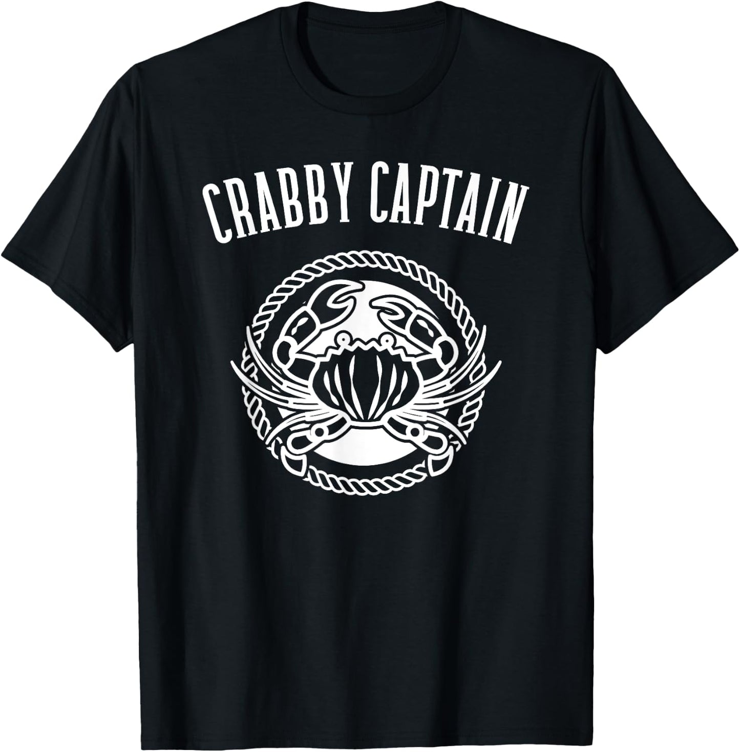 Crabby Captain - Funny Crab Crabbing Fishing Boat Captains T-Shirt - T-Shirt | Black
