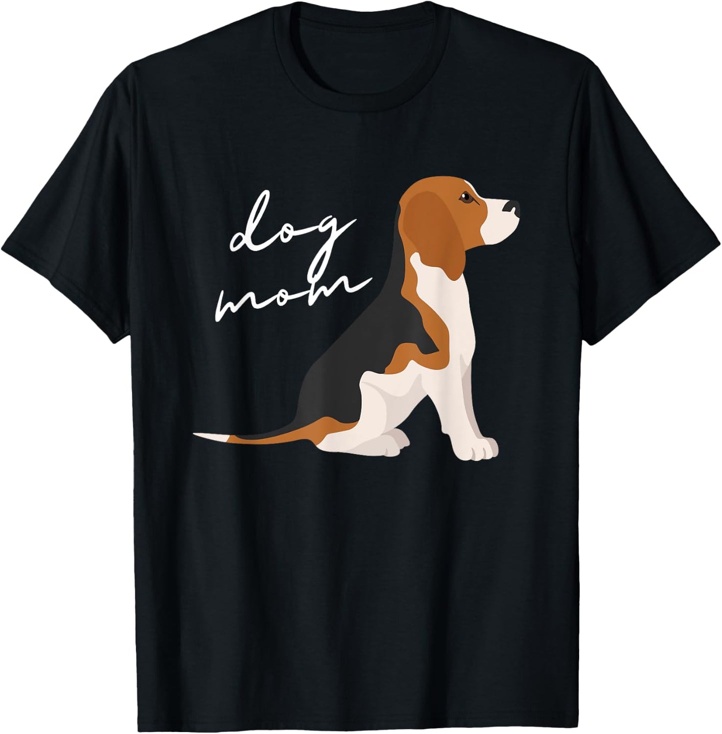 Beagle Dog Mom Woman T-Shirt - T-Shirt | Black