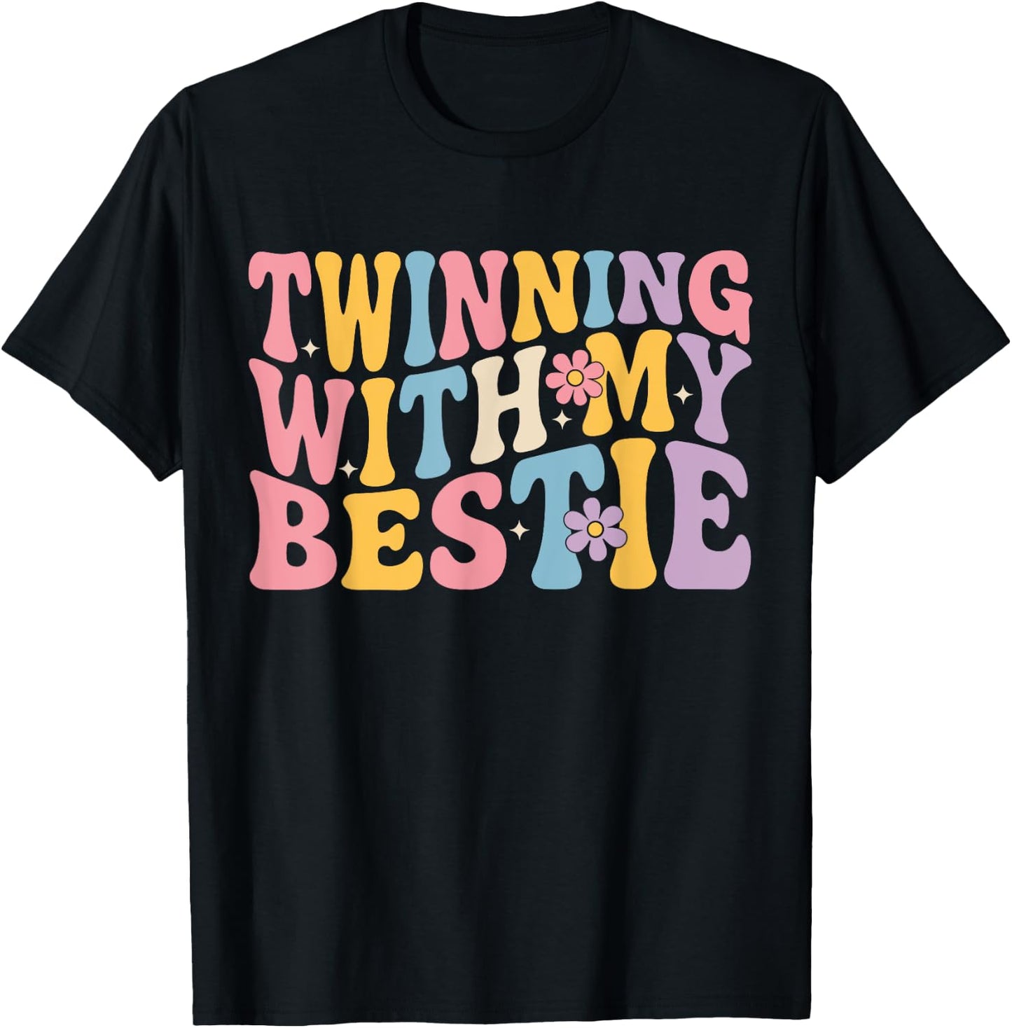 Cute Friends Twinning With My Bestie Spirit Week Girl T-Shirt - T-Shirt | Black