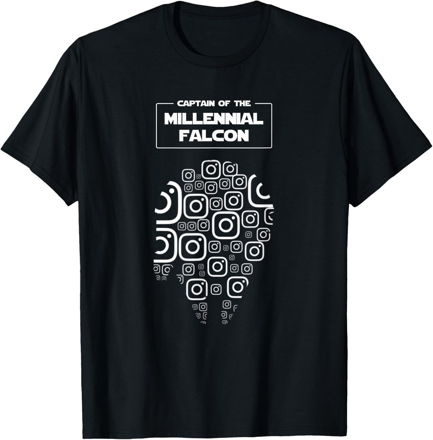 Captain Of The Millennial Falcon - Millennial Funny Gift T-Shirt - T-Shirt | Black