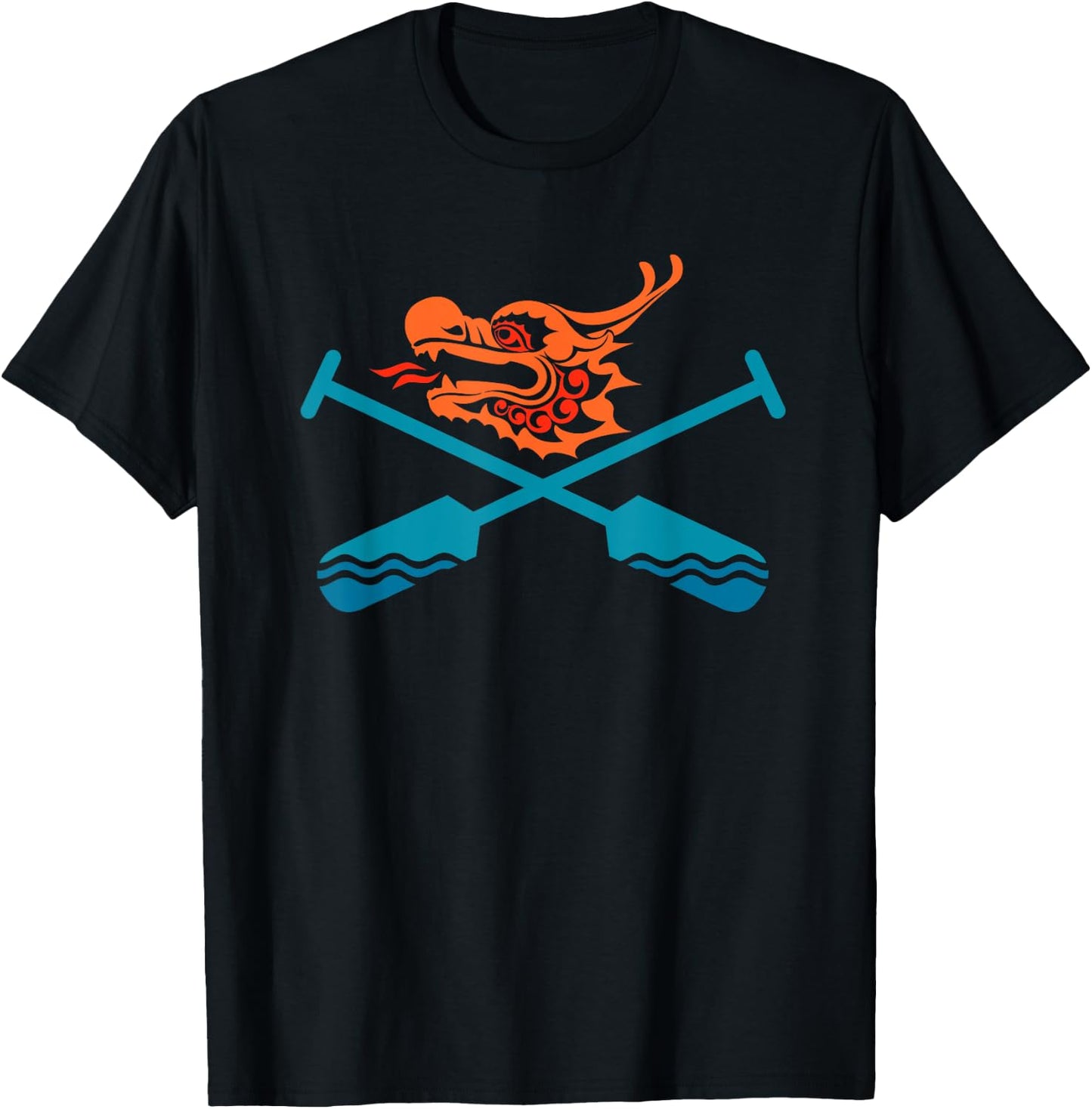 Dragon Boat Festival Racing Accessories Paddle Dragon T-Shirt - T-Shirt | Black