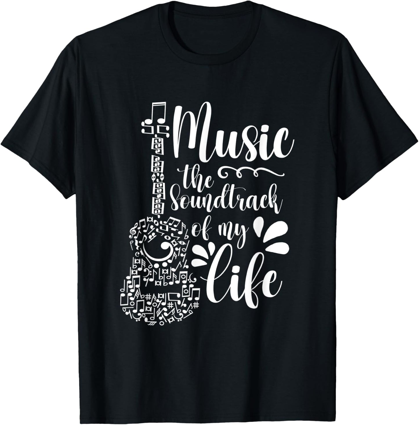 Music The Soundtrack Of My Life Guitar Music Guitarist T-Shirt - T-Shirt | Black