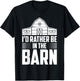 I’d rather be in the barn horse jockey lover derby game KY T-Shirt - T-Shirt | Black