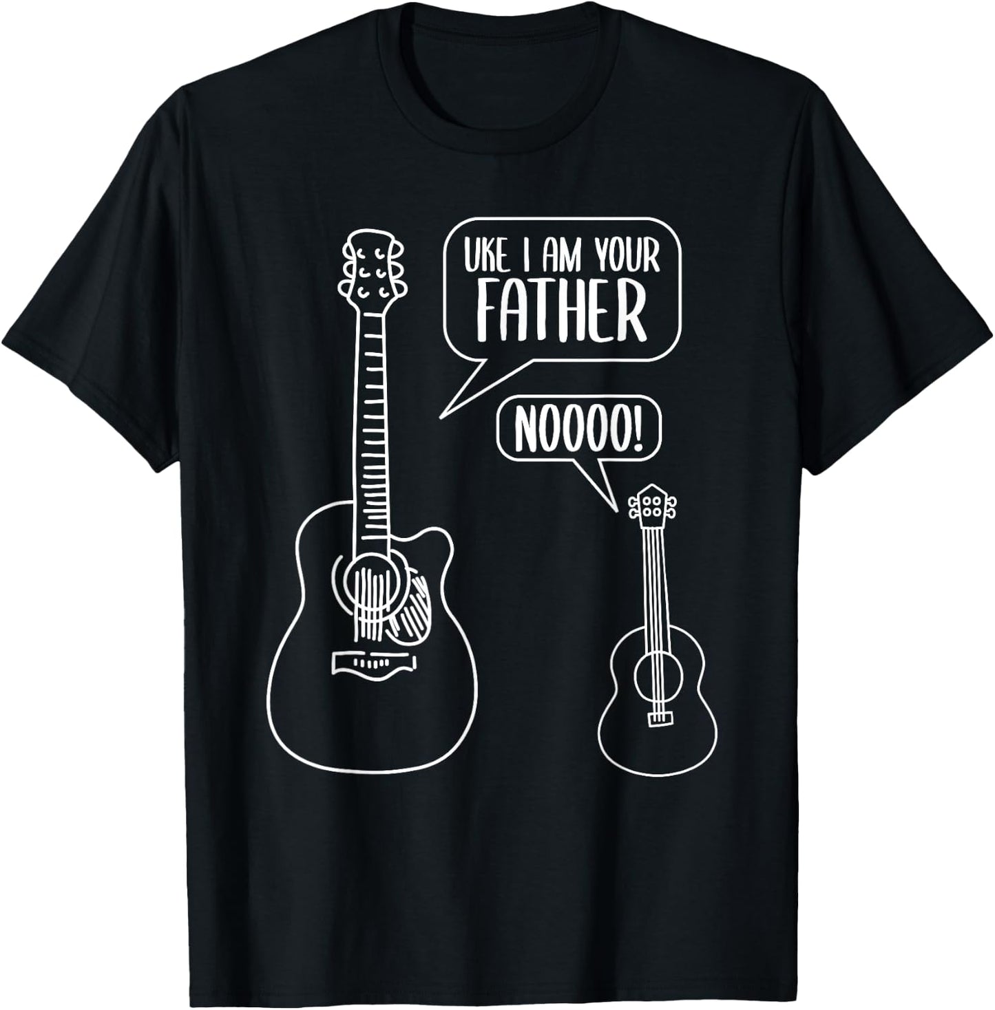 Uke I Am Your Father Ukulele Guitar Music T-Shirt - T-Shirt | Black