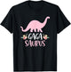 Gaga Saurus Grandma Mother's Day Thanksgiving Christmas T-Shirt - T-Shirt | Black