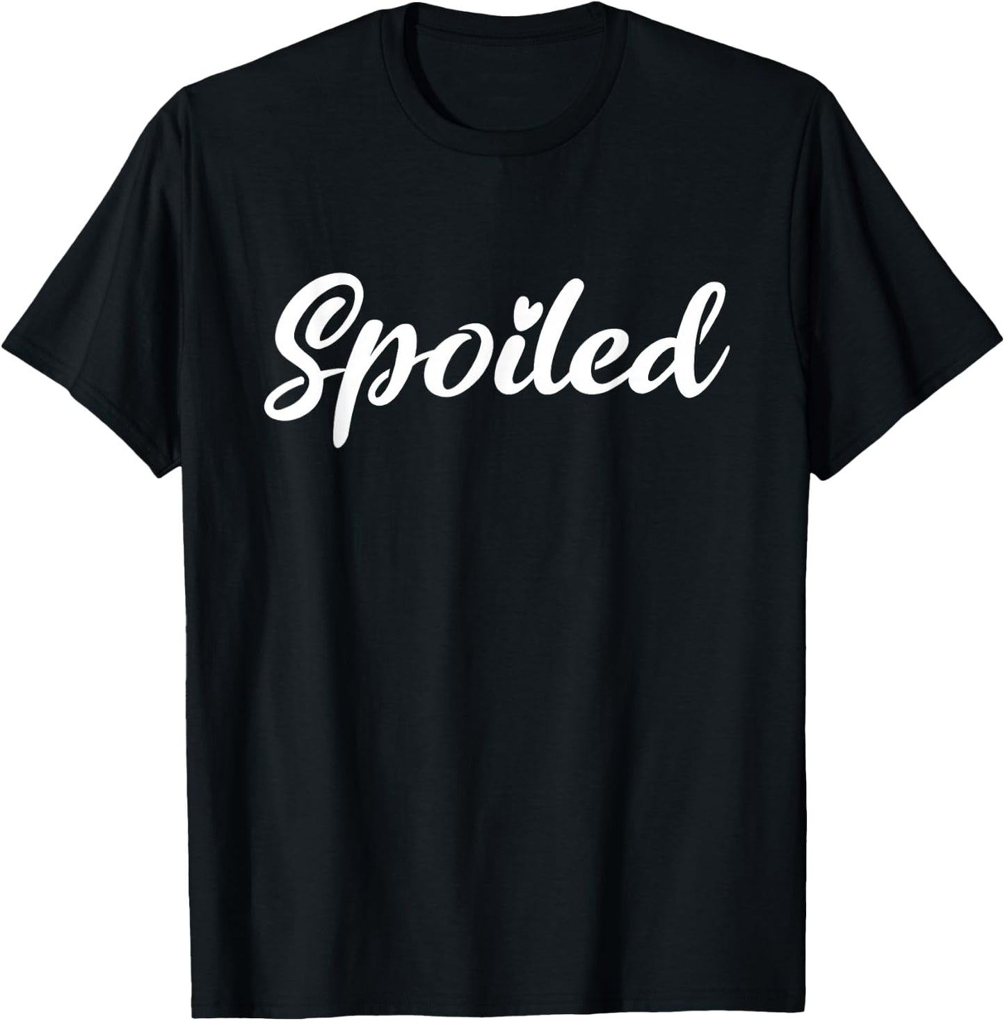 Broke And Spoiled Matching Couples Funny T-Shirt - T-Shirt | Black