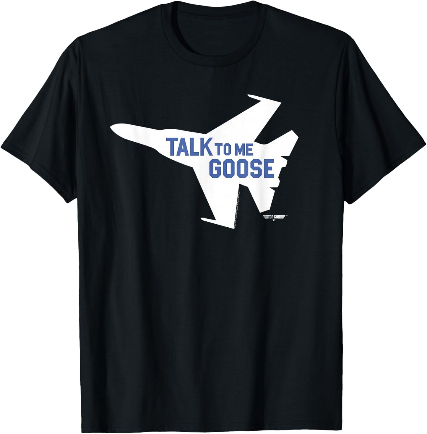 Top Gun Talk to Me Goose Jet Silhouette Action Movie T-Shirt - T-Shirt | Black