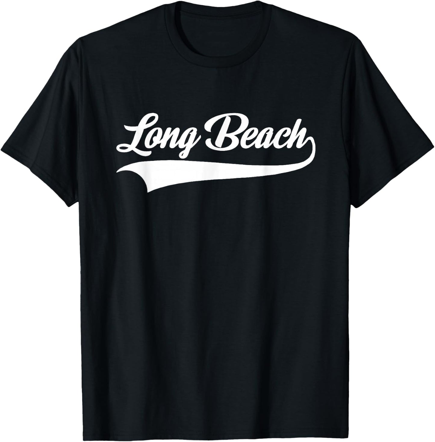 Long Beach - California - Throwback Design - Classic T-Shirt - T-Shirt | Black
