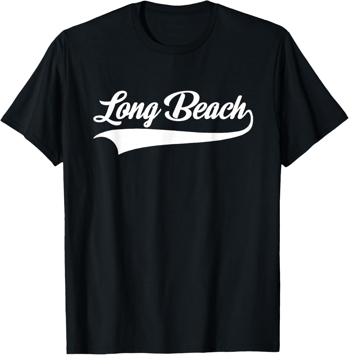 Long Beach - California - Throwback Design - Classic T-Shirt - T-Shirt | Black