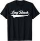 Long Beach - California - Throwback Design - Classic T-Shirt - T-Shirt | Black
