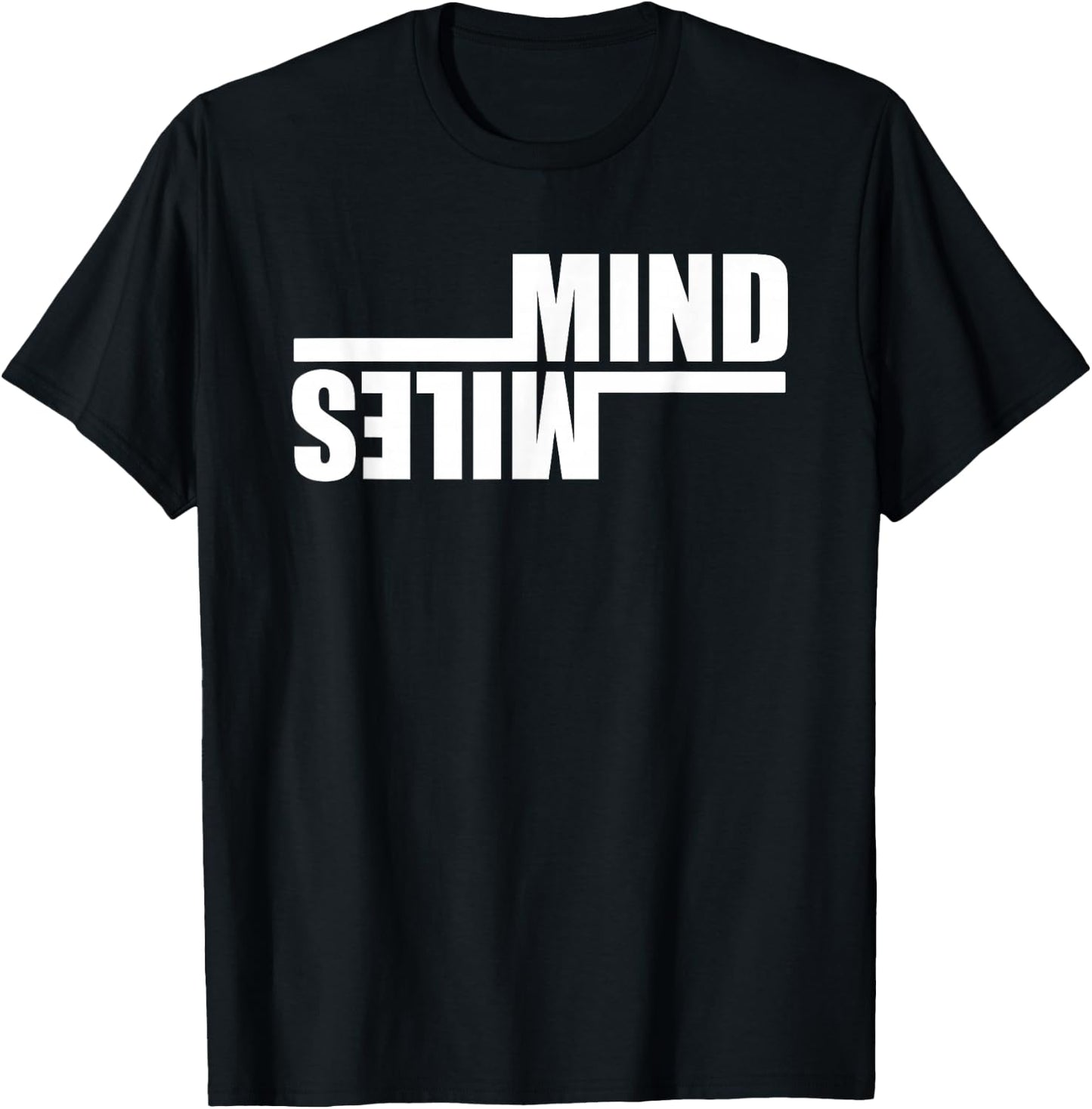 MIND OVER MILES Fun Running Runner Marathon Meme T-Shirt - T-Shirt | Black