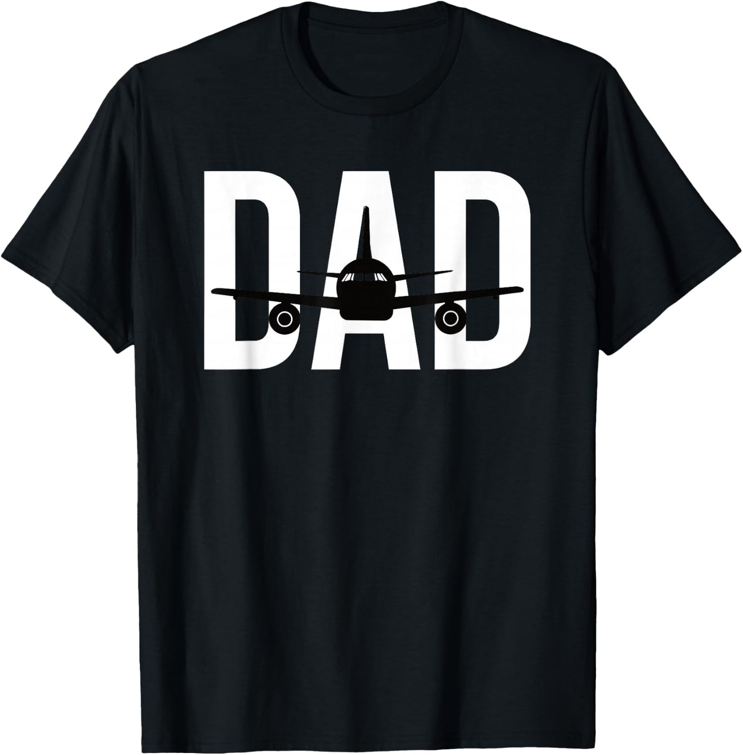 Funny Airplane Pilot Dad Shirt Aviation Lover Gift Dad Pilot T-Shirt - T-Shirt | Black