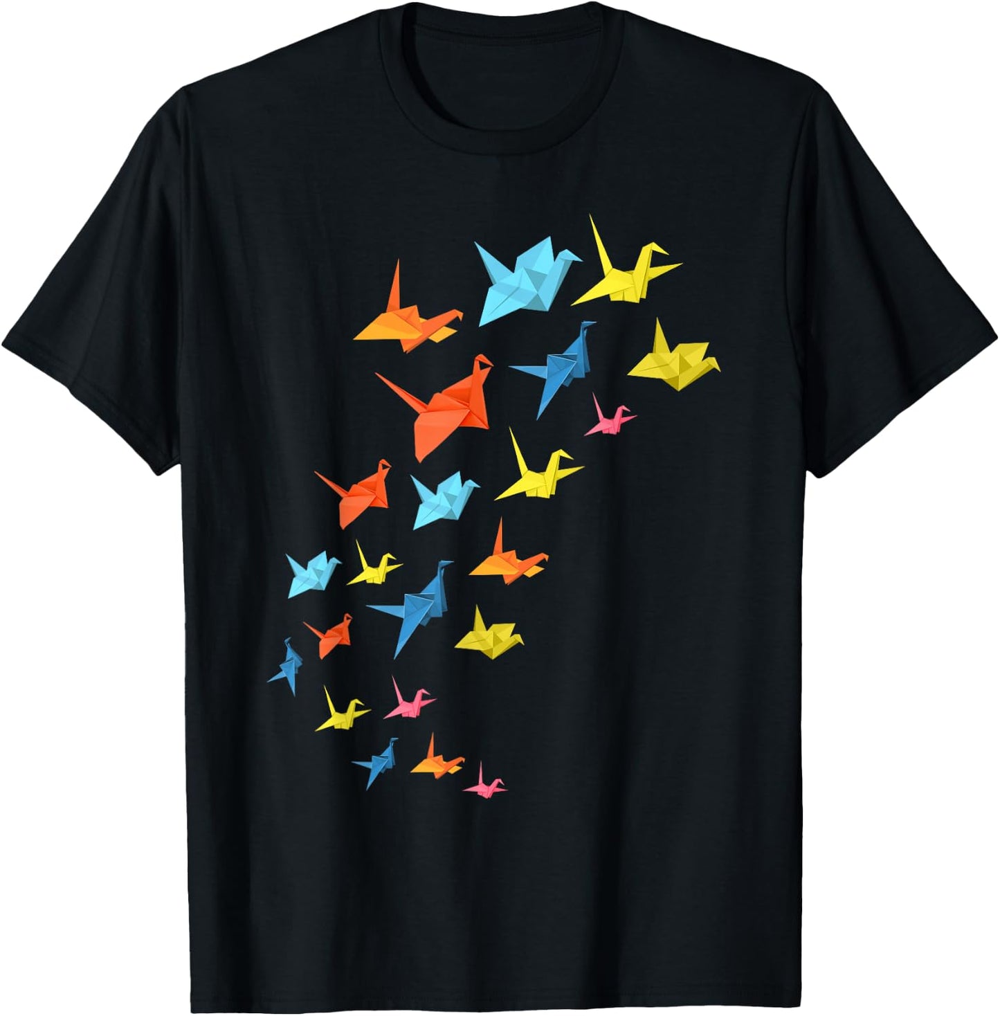 Japanese Folding Art Origami Master Paper Cranes Origami T-Shirt - T-Shirt | Black