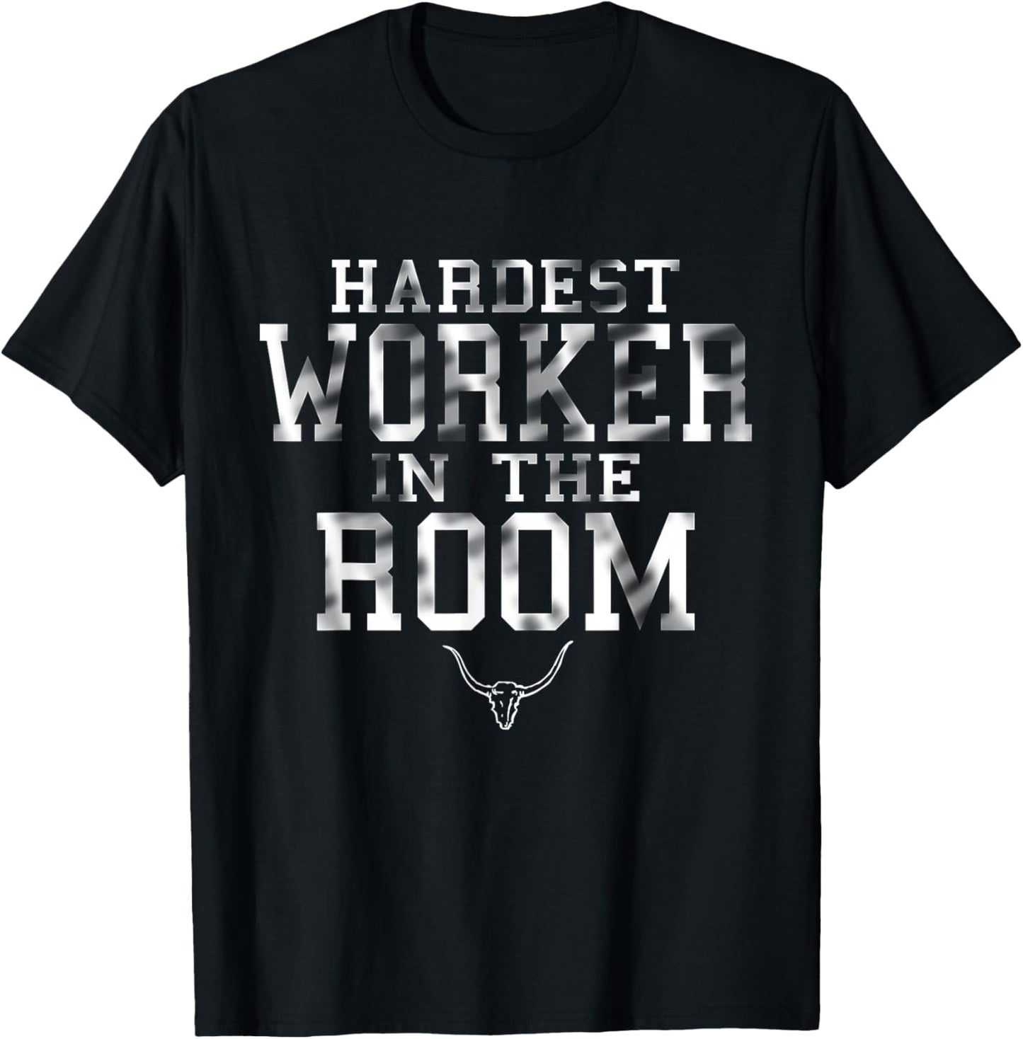 Hardest Worker In The Room - Workout Motivation Gym T-Shirt - T-Shirt | Black