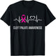 Cleft Palate Lip Heartbeat Cleft Strong Awareness T-Shirt - T-Shirt | Black