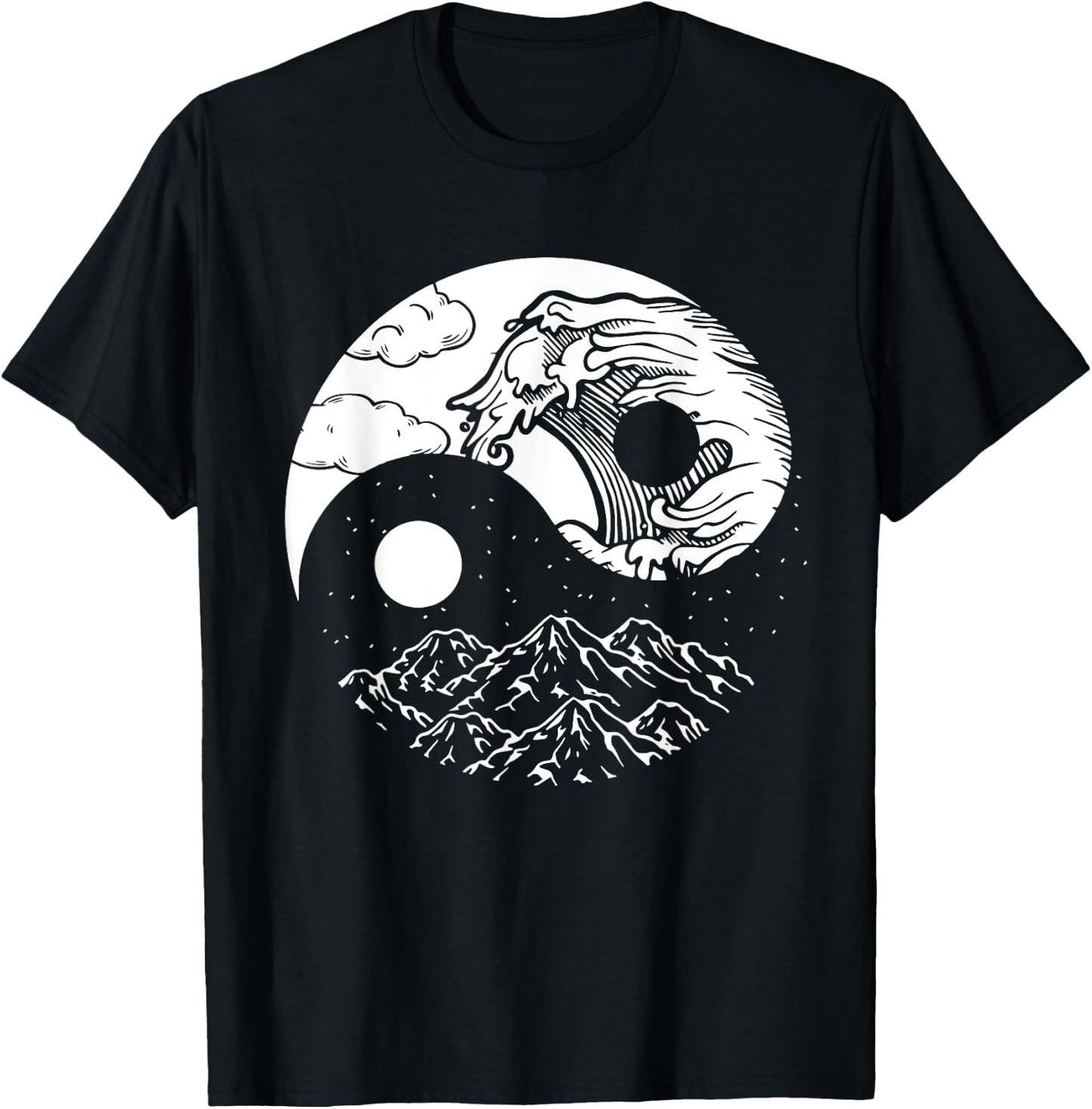 Qi Gong Clothes Tai Chi Qigong Chi Gong Yin Yang T-Shirt - T-Shirt | Black