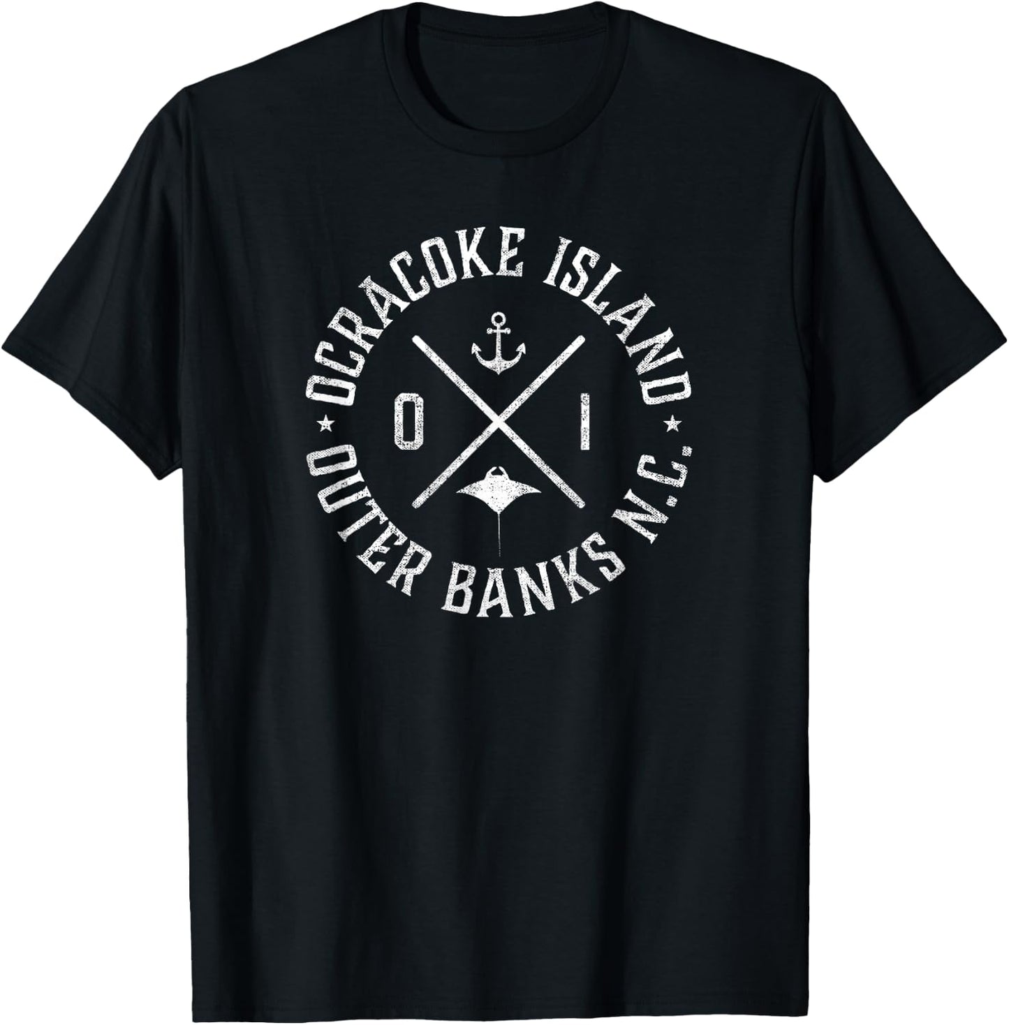 Ocracoke North Carolina - Vintage OBX NC Ocracoke Island T-Shirt - T-Shirt | Black