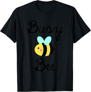 Busy Bee Cute Honey Bee T-Shirt - T-Shirt | Black
