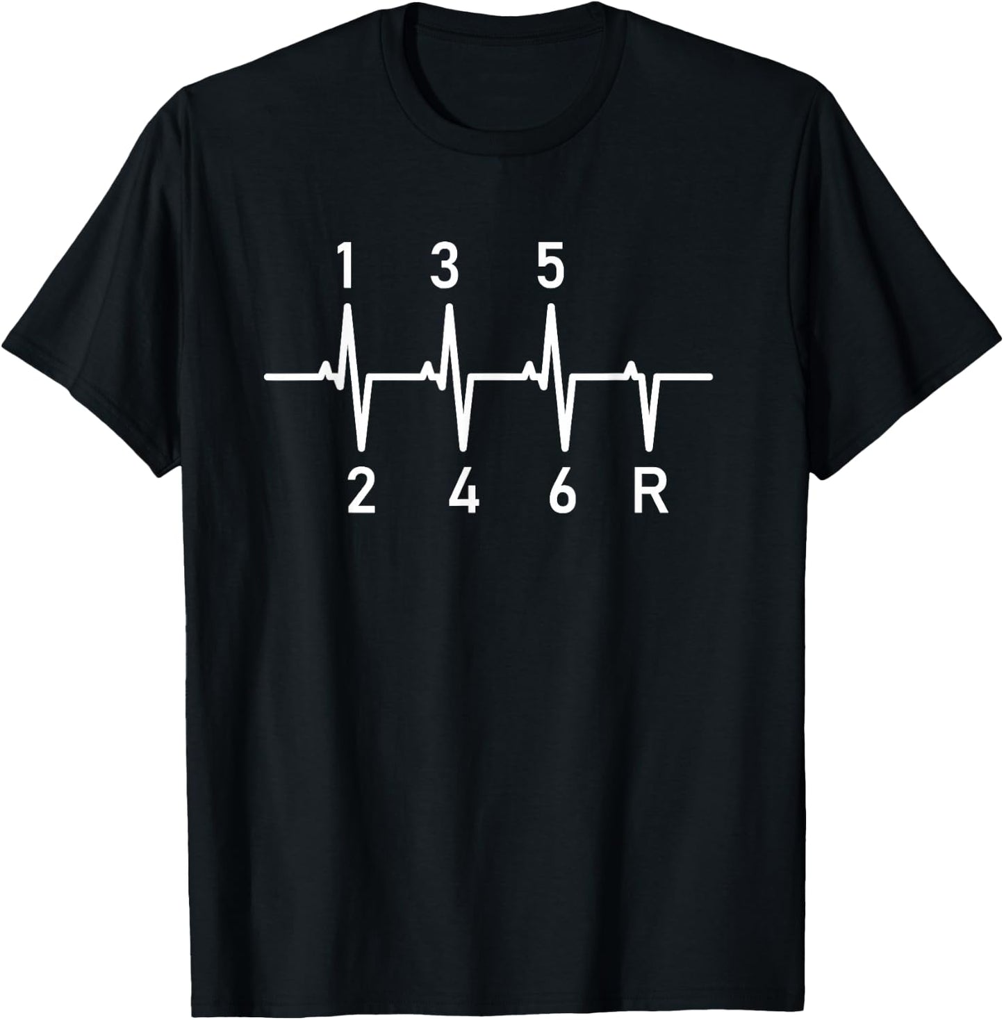 6 Speeds Gear Shift Manual Transmission Funny Car Race Gift T-Shirt - T-Shirt | Black