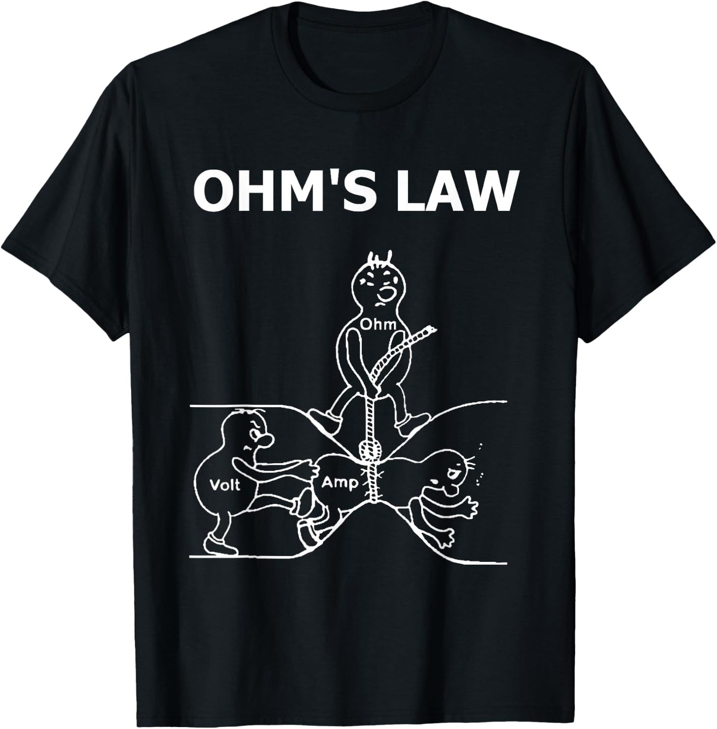 Ohm's Law Electrical Engineer Ohm Electronic T Shirt T-Shirt - T-Shirt | Black