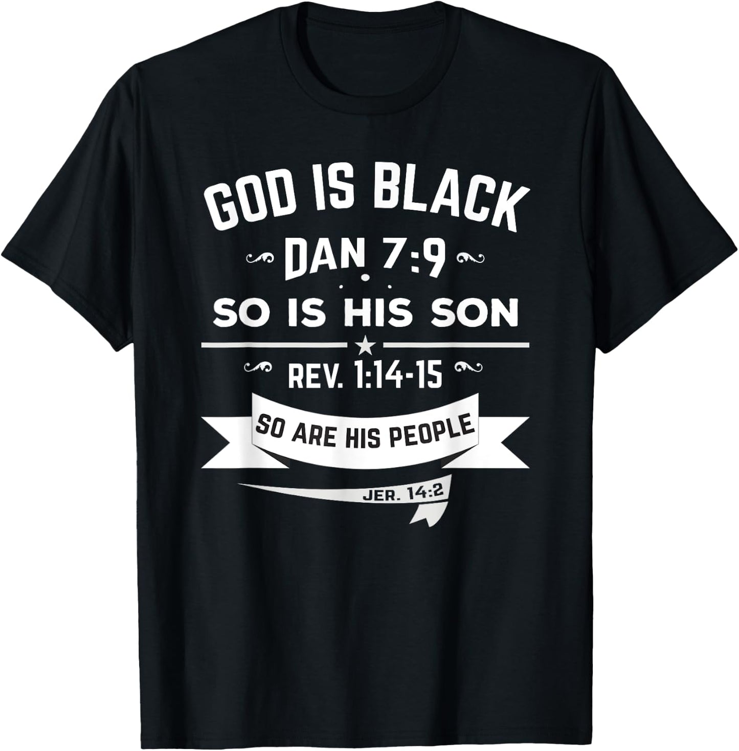 Hebrew Israelite Clothing God is Black T Shirt T-Shirt - T-Shirt | Black
