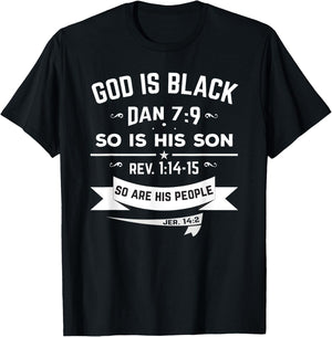 Hebrew Israelite Clothing God is Black T Shirt T-Shirt - T-Shirt | Black