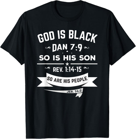 Hebrew Israelite Clothing God is Black T Shirt T-Shirt - T-Shirt | Black