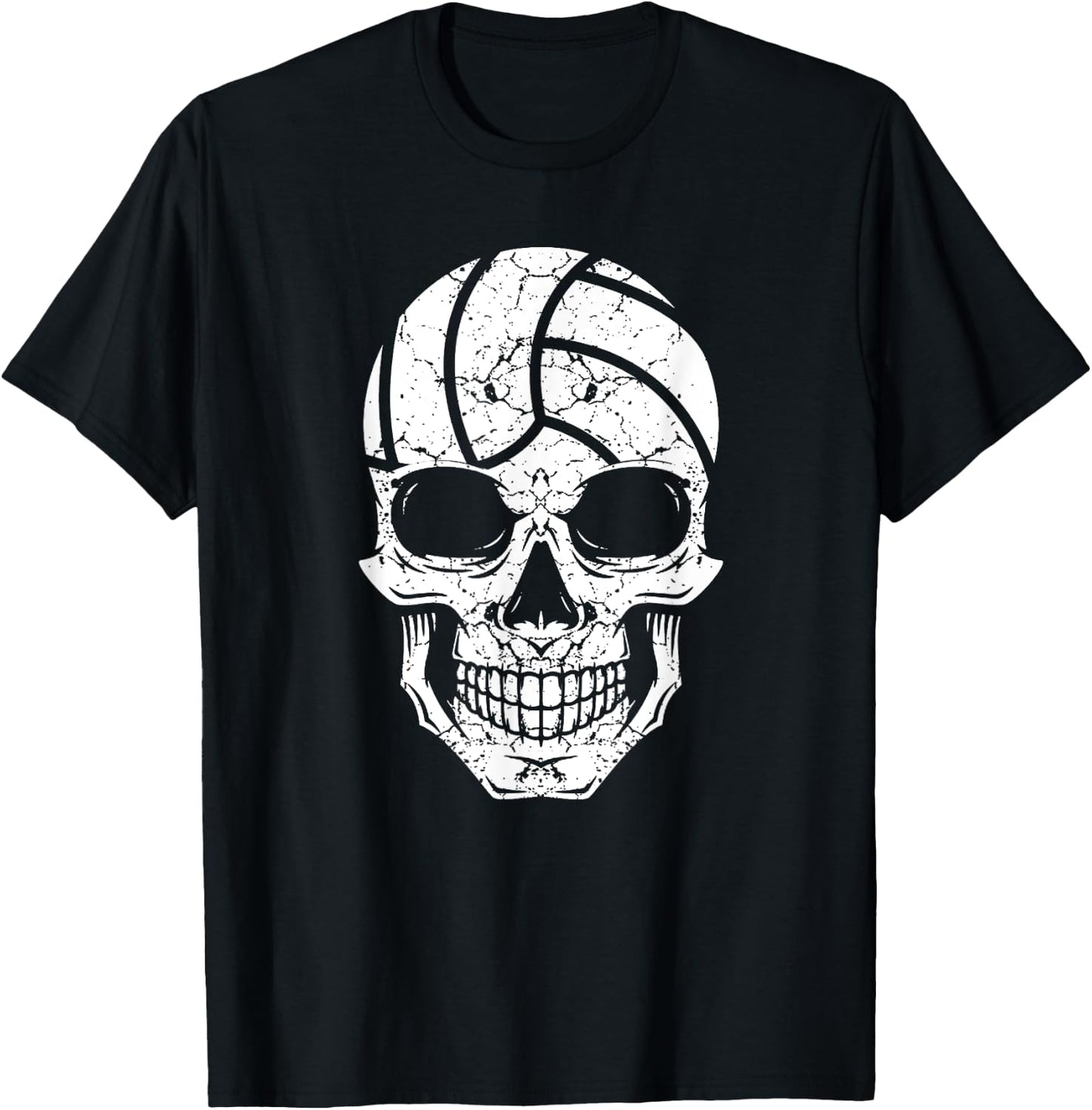 Volleyball Player Skull T-Shirt - T-Shirt | Black