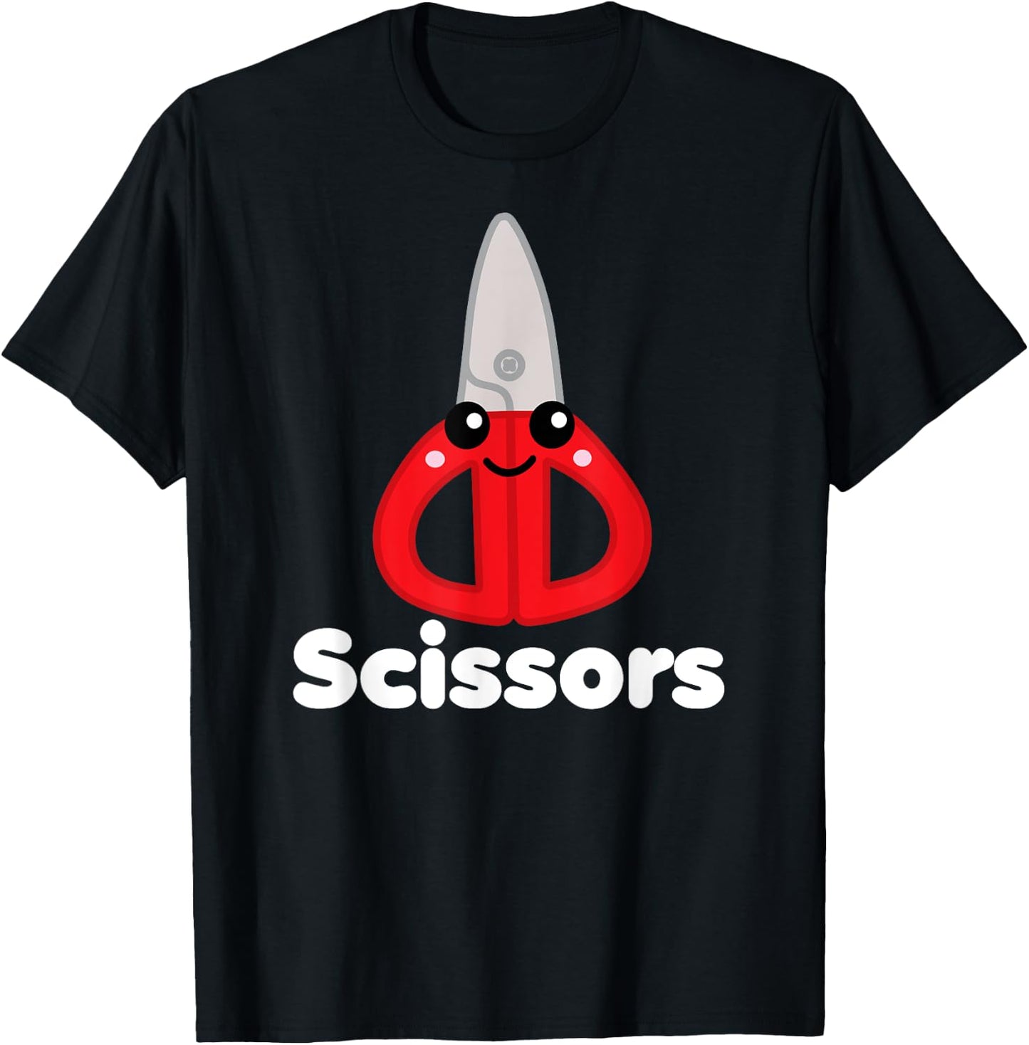 Rock Paper Scissors Group Halloween Costume Cute Kawaii T-Shirt - T-Shirt | Black