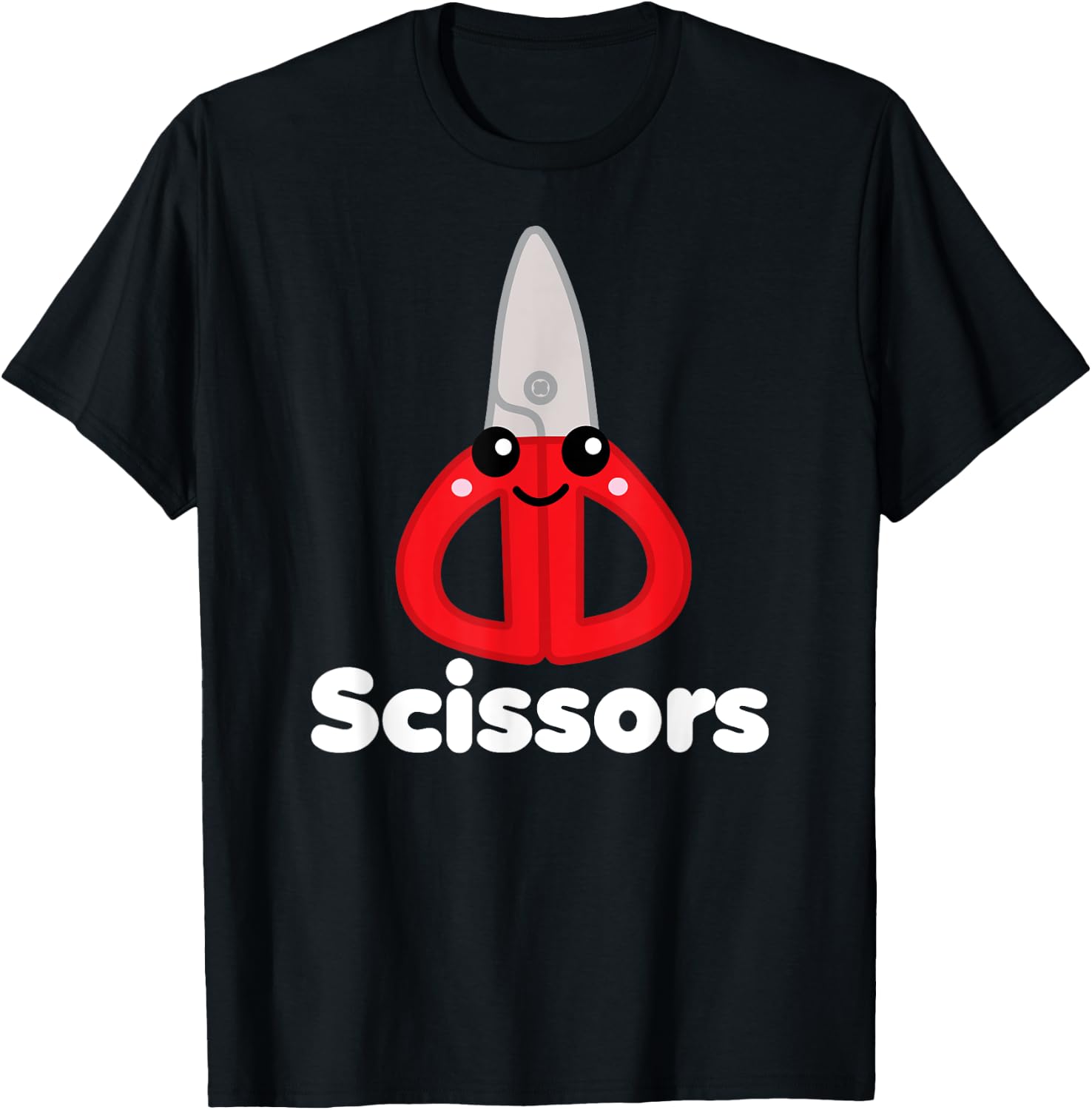 Rock Paper Scissors Group Halloween Costume Cute Kawaii T-Shirt - T-Shirt | Black