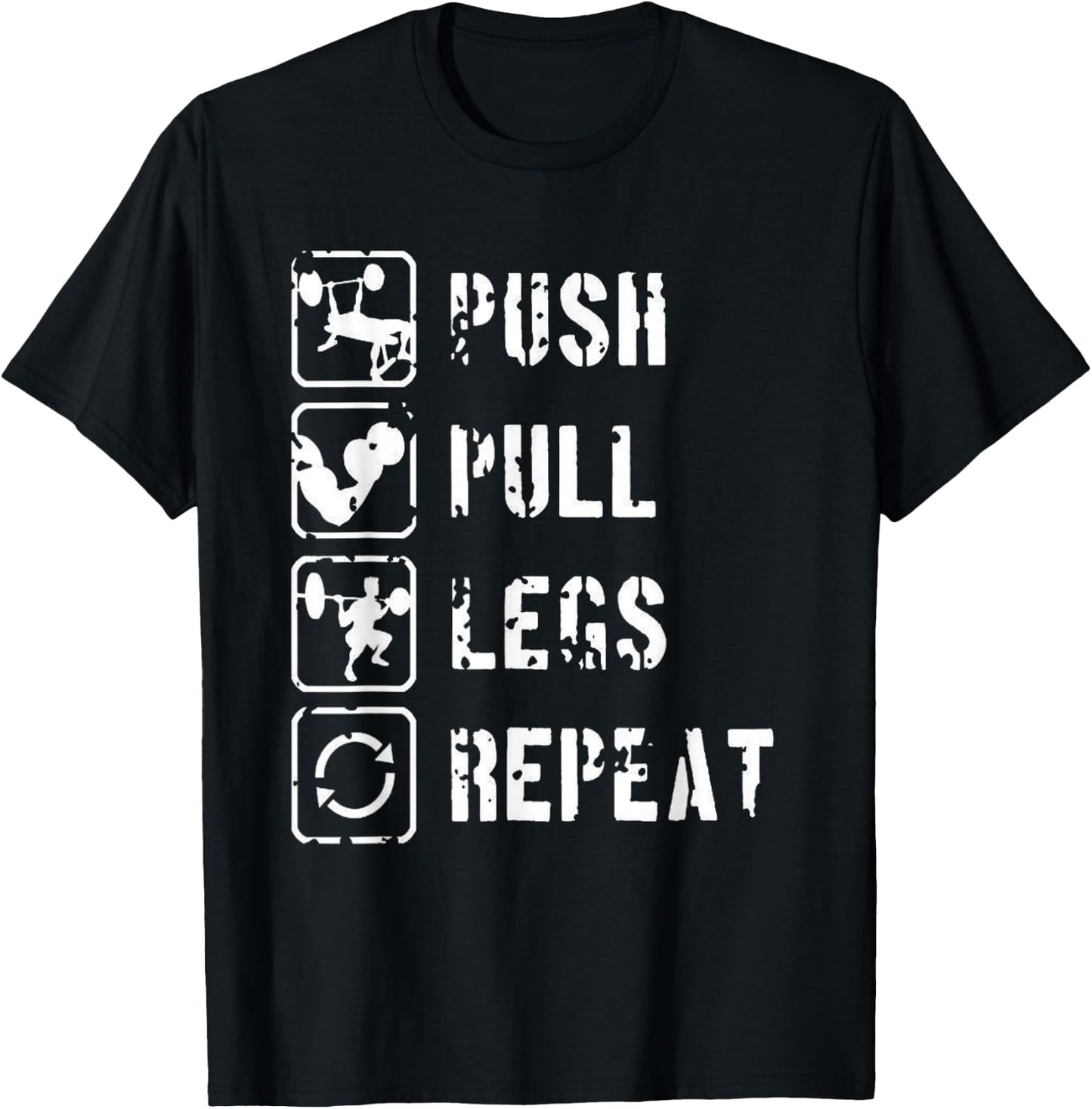 Eat Sleep Gym Repeat Men's Bodybuilding Gym Fitness T-Shirt - T-Shirt | Black