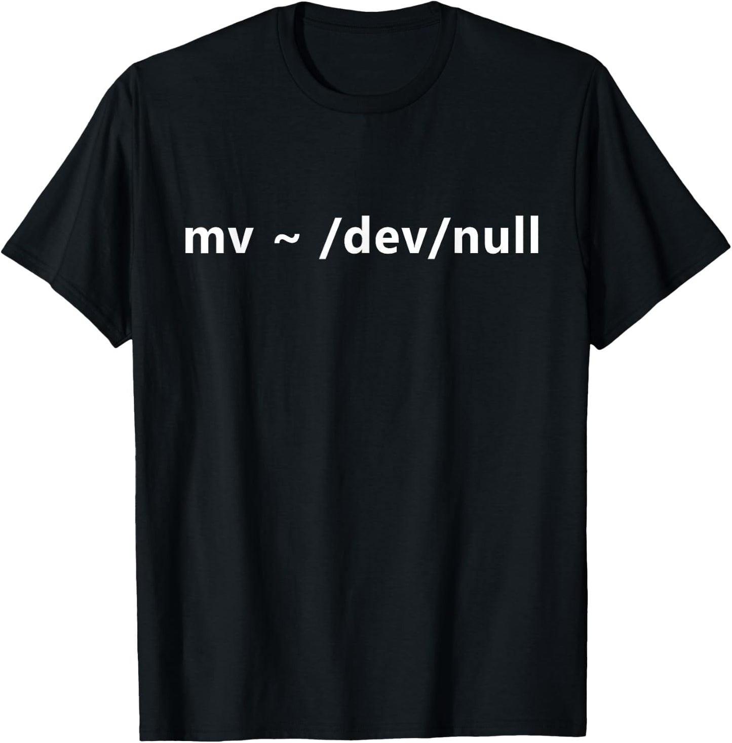Funny Hacker Humor mv dev null Linux T-Shirt - T-Shirt | Black