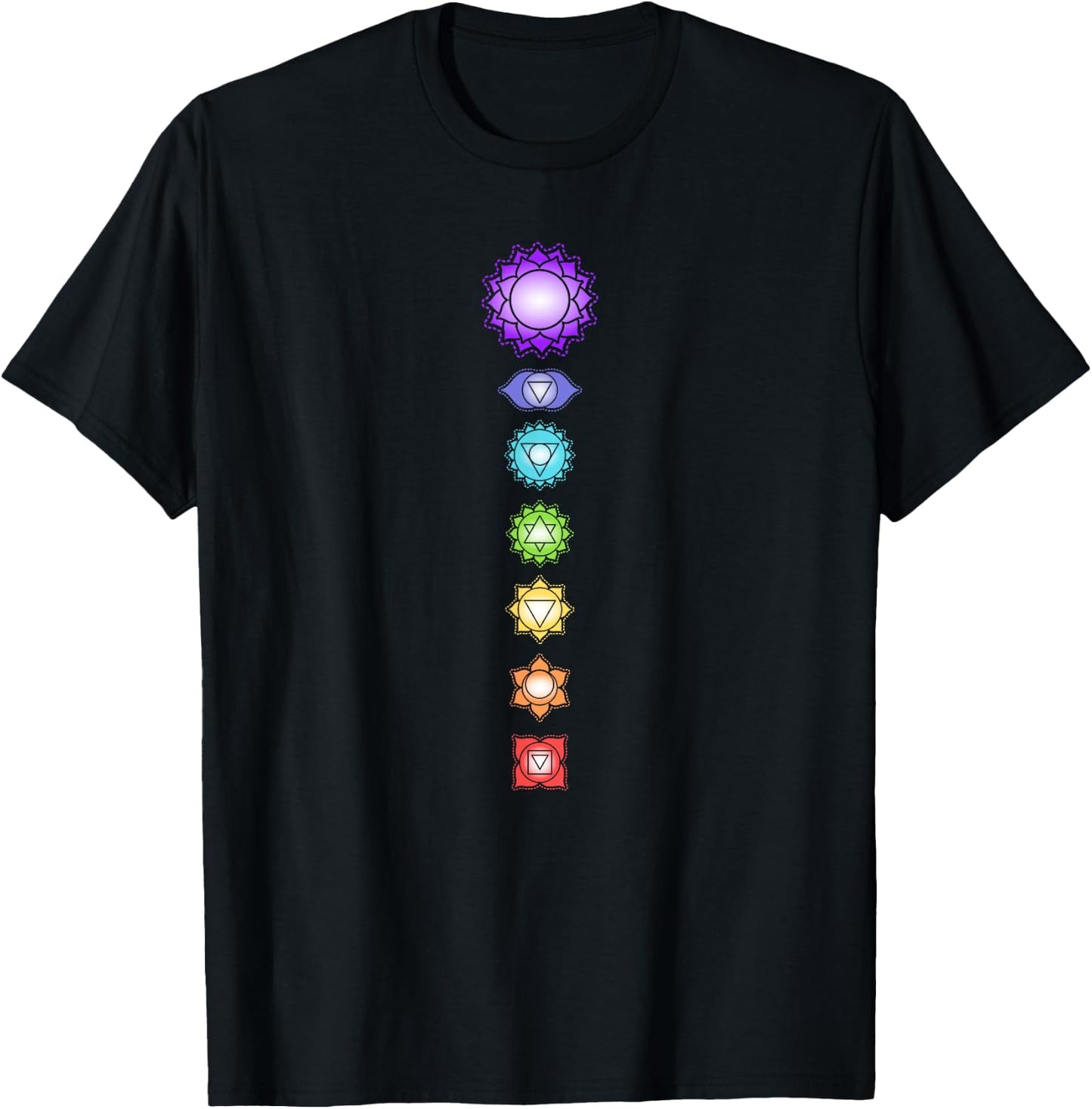 Yoga Meditation Spiritual Body Energy Chakra T-Shirt - T-Shirt | Black