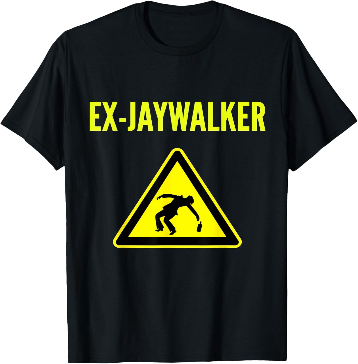 The Jaywalker Ex- Alcoholic AA NA Sobriety T-Shirt - T-Shirt | Black