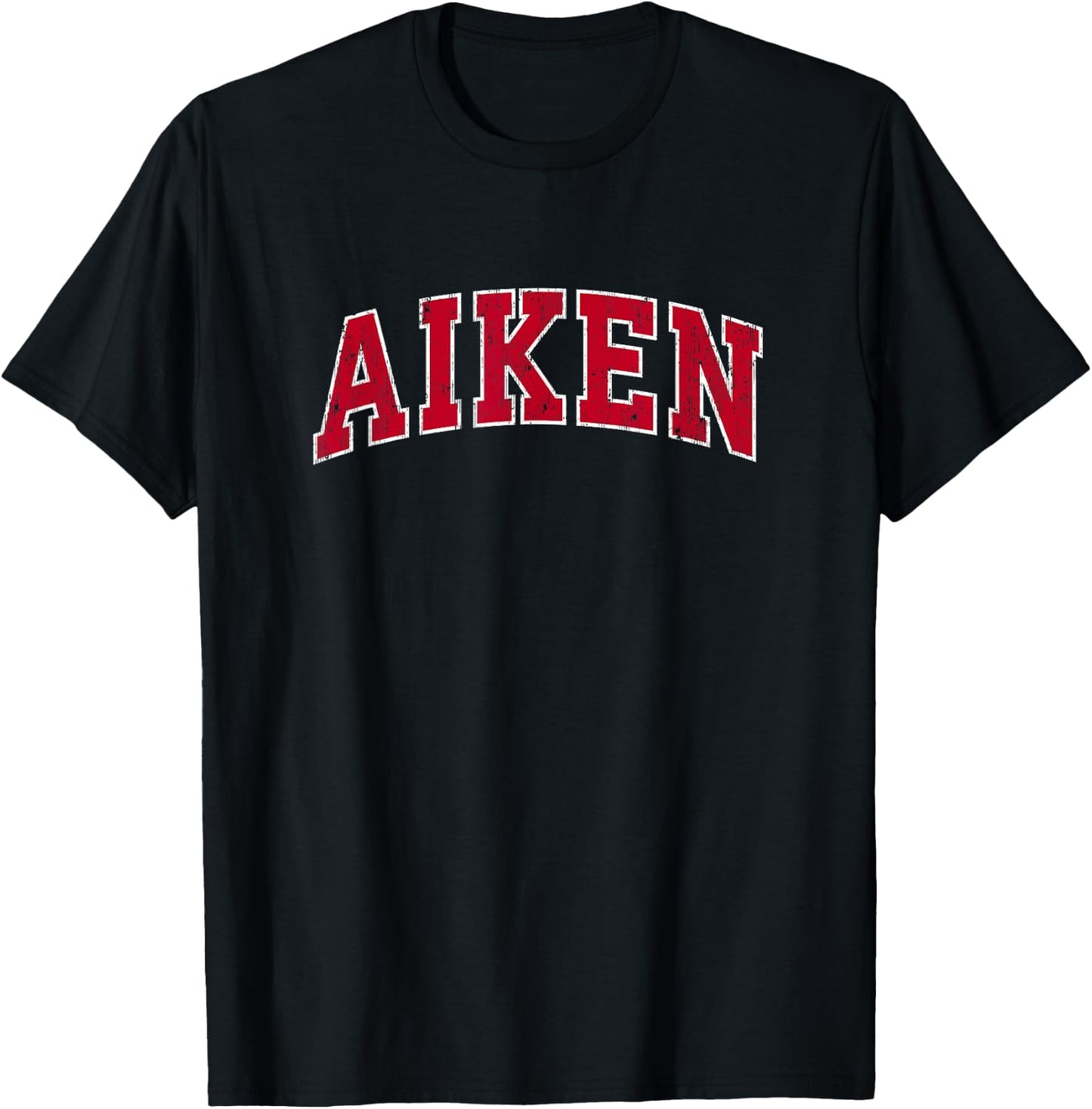 Aiken South Carolina SC Vintage Sports Design Red Design T-Shirt - T-Shirt | Black