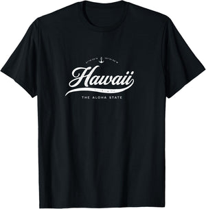 Hawaii Aloha Vintage Retro T-Shirt - T-Shirt | Black