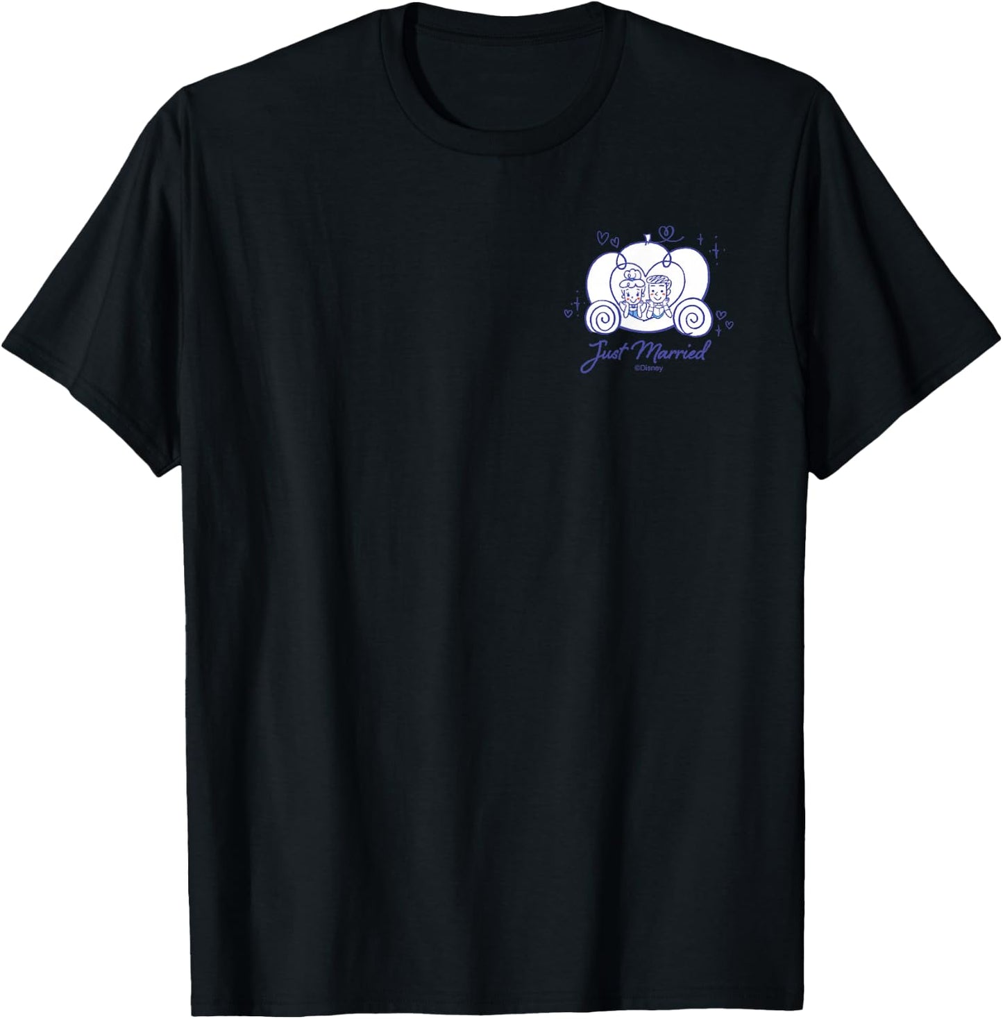Disney Just Married Cinderella Prince Charming Honeymoon T-Shirt - T-Shirt | Black