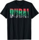 Dubai Skyline Flag Souvenir Gift UAE Pride T-Shirt - T-Shirt | Black