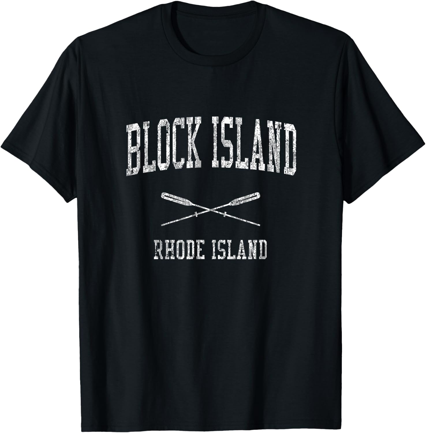 Block Island Rhode Island RI Vintage Nautical Sports Design T-Shirt - T-Shirt | Black