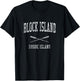 Block Island Rhode Island RI Vintage Nautical Sports Design T-Shirt - T-Shirt | Black