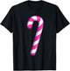Pink and White Candy Cane Merry and Bright Women Costume T-Shirt - T-Shirt | Black