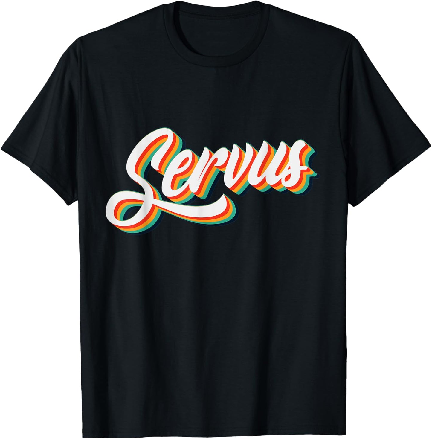 Servus Hello German Bavaria Gaudi Austrian Dialect T-Shirt - T-Shirt | Black