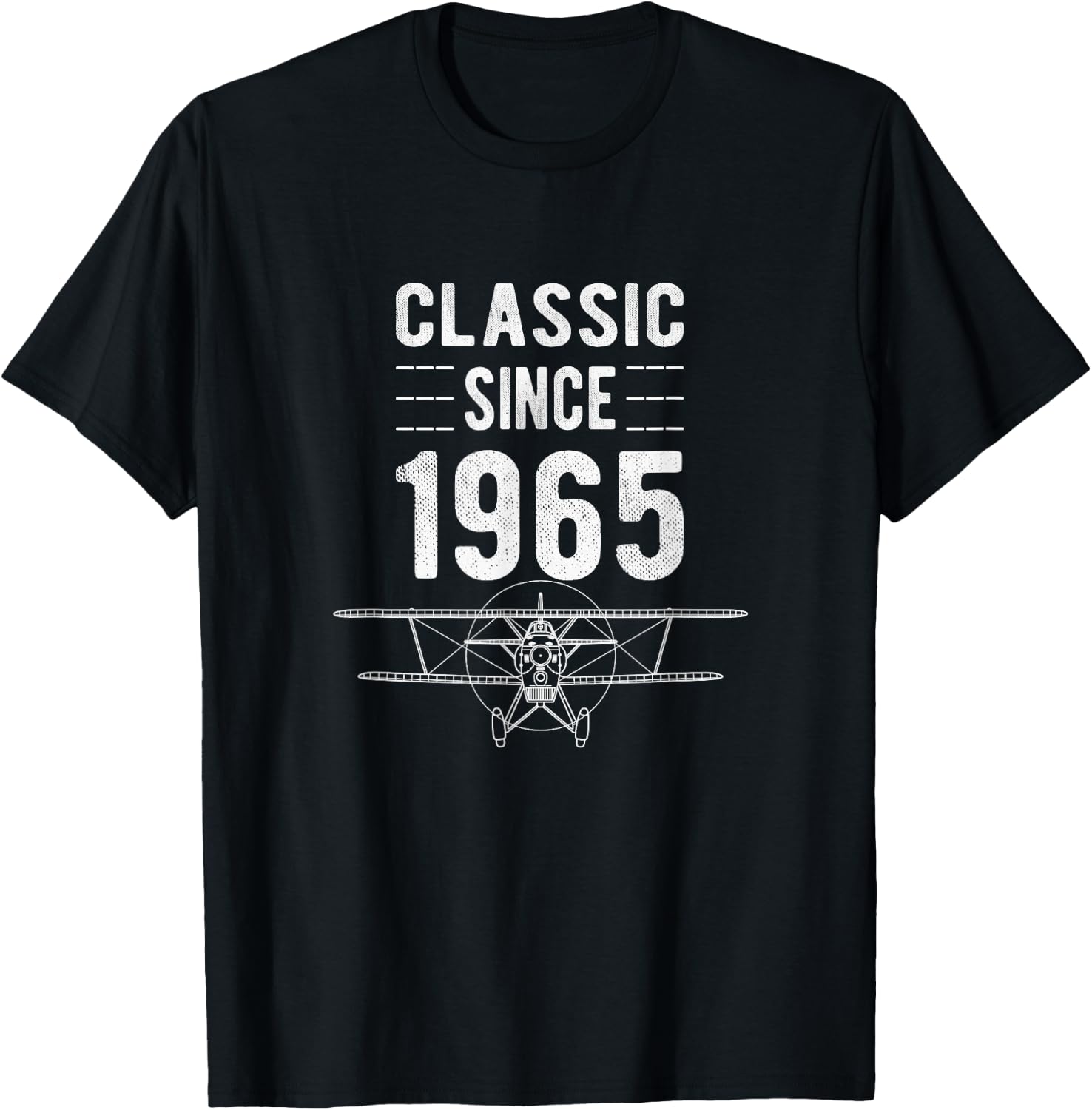Classic 1965 Airplane Aviation 60 Year Old 60th Birthday T-Shirt - T-Shirt | Black